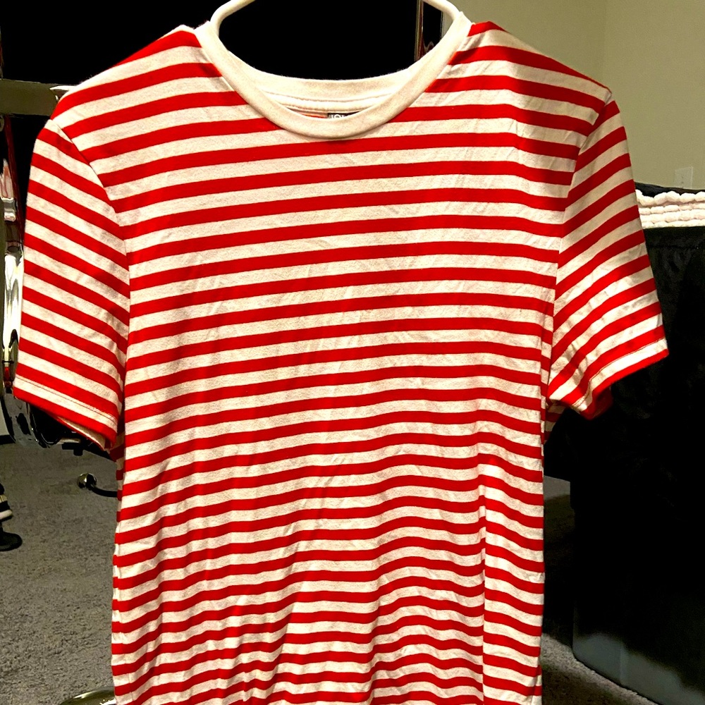 Red and white Striped shirt